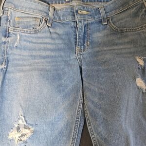 Hollister Blue Skinny Distressed Jeans